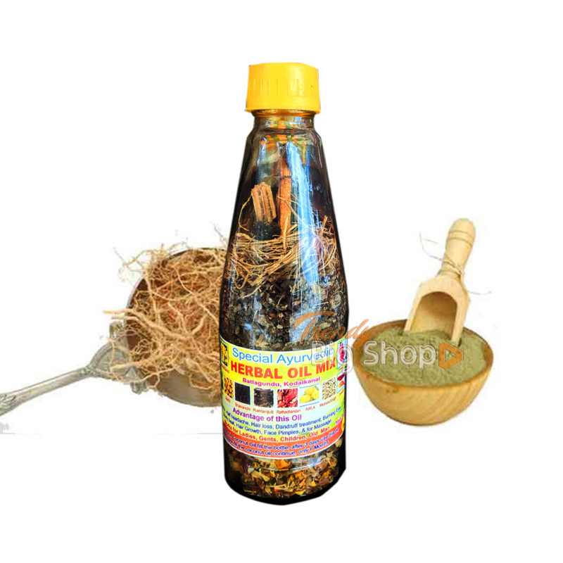 Ayurvedic Herbal Hair Oil Mix, 3Pcs, Natural and Organic Hair oil mixed, Kodaikanal Online