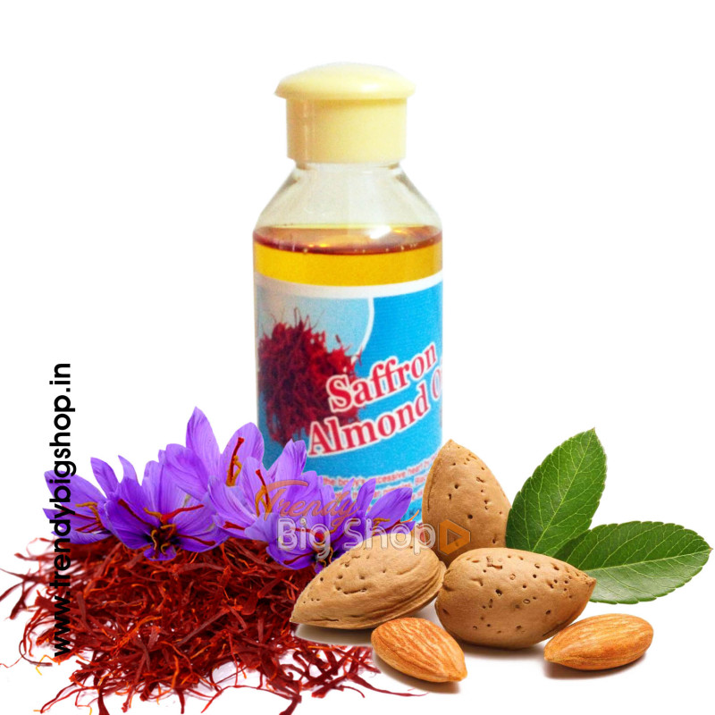 Saffron Almond Oil 250ml | Kodai Herbal Pure oil Saffron for Soft and Supple Skin in Online shop