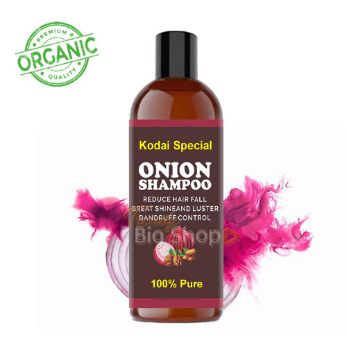 Onion Hair Fall Shampoo 500ml, for Hair Growth & Hair Fall Control, Essential Ayurvedic Shampoo, Online Kodaikanal