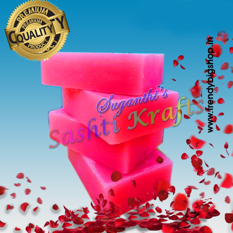 Rose Soap, Fresh Homemade Organic Clear & Pimple free skin Soap, chemical free, Pure and Natural Herbal Handmade Soap Online
