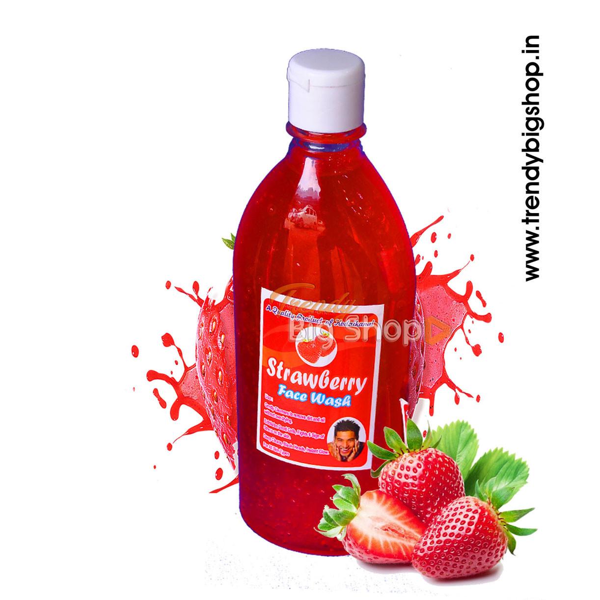 Strawberry Face Wash 200ml, Natural & Pure Strawberry Face Wash Product online shop kodai